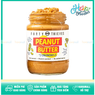 Bơ Đậu Phộng Hạt Giòn Không Đường Ăn Kiêng New ZeaLand 235g – Forty Thieves Peanut Butter Crunchy