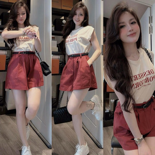 Set áo phông mix quần sooc kèm đai hot