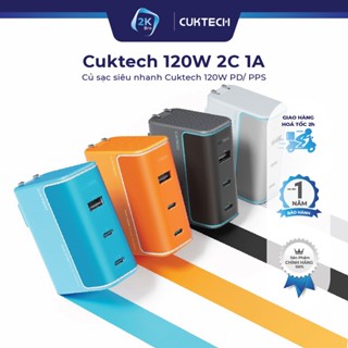 Củ sạc Cuktech 120W 2C 1A sạc siêu nhanh PD3.1 PPS cho điện thoại laptop