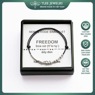 Vòng tay đeo nam nữ TLEE phong cách Unisex charm ống và bi bạc kết hợp mật mã Morse mix kí tự theo yêu cầu TLEE JEWELRY