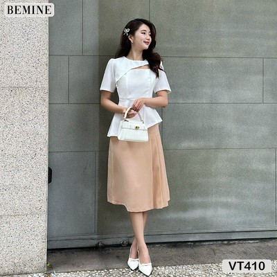 Chân váy xếp ly bên dáng chữ A BEMINE VT410