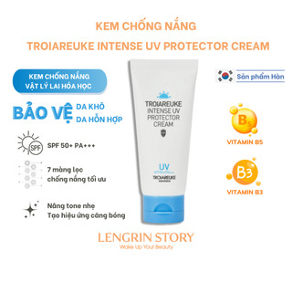 Kem chống nắng troiareuke intense uv protector cream dưỡng ẩm bảo vệ da đạt chuẩn spf 50+ pa+++ 50ml