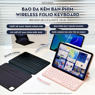 [Premium] Bao Da Kèm Bàn Phím Wireless Folio Keyboard cho iPad Air 4/5/6/7, Pro 11  M1 M2, Gen 10/11 by MèoBer