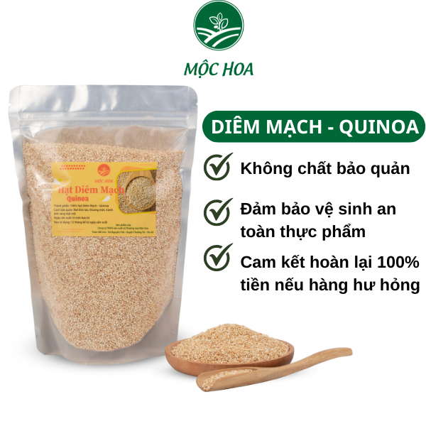  Hạt diêm mạch - Quinoa trắng hữu cơ không biến đổi gen Peru 