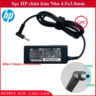 Sạc Laptop HP 45w 19.5V - 2.31A hoặc 19.5V - 3.33A 65W chân kim Nhỏ 4.5x3.0mm