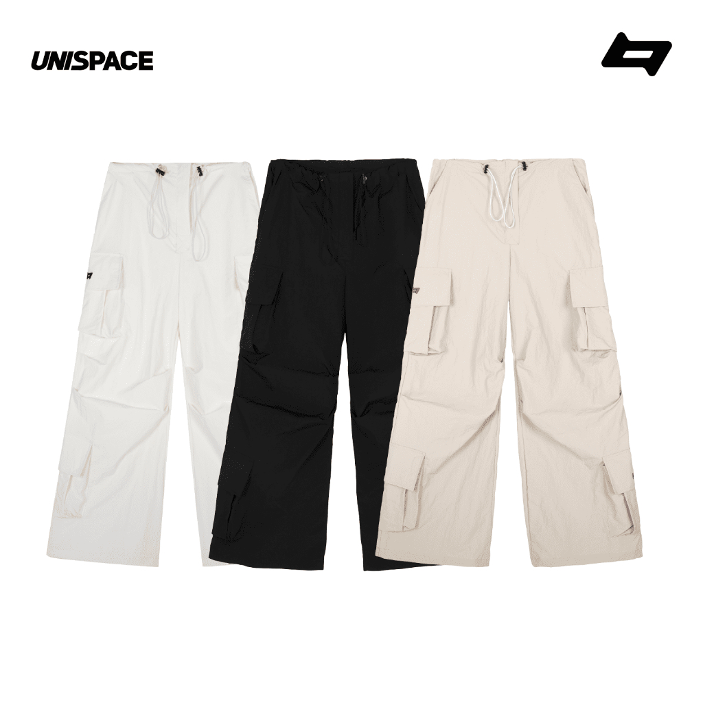 Quần túi hộp ống rộng By UniSpace unisex nam nữ vải dù Stormy Pants