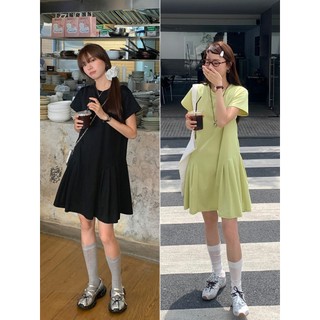 Đầm xòe đuôi cá babydoll xòe đuôi cá dáng ngắn form rộng chữ a hàn quốc váy đầm xòe baby doll dáng rộng