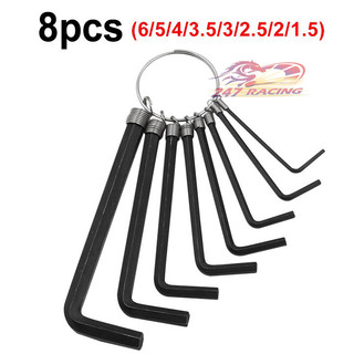 Bộ Khoá Lục Giác 8 Size Cao Cấp Chất Liệu Thép Cacbon Bền Chắc Thiết Kế Chuyên Dụng Dễ Cầm, bộ 8 cây