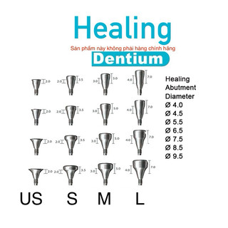 Healing Abutment for Dentium implant- healing phục hình implant nha khoa