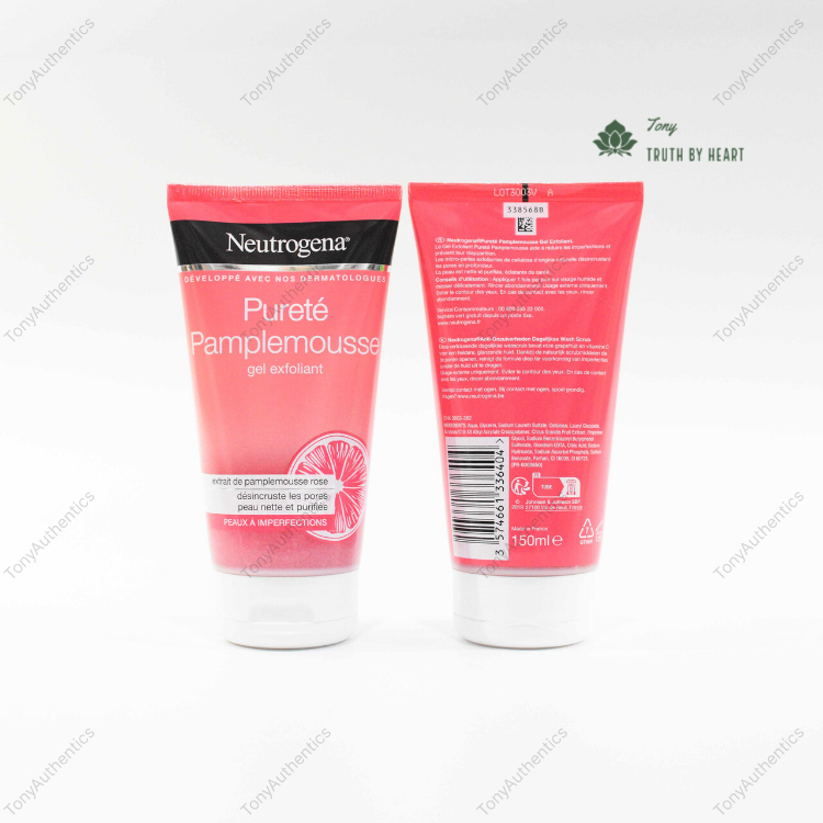 Sữa rửa mặt kết hợp tẩy tế bào chết Neutrogena xanh và hồng tuýp 150ml