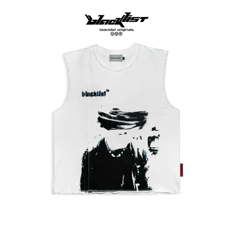 Áo tank top trắng BLACKLIST TRIPPING TANK TOP