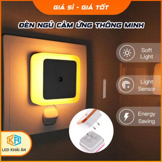 Đèn Ngủ Cảm Ứng Hình Vuông, Đèn Ngủ Cảm Biến Thông Minh, Đèn LED Ngủ Trang Trí Phòng Ngủ Tiết Kiệm Điện, Màu Ngẫu Nhiên