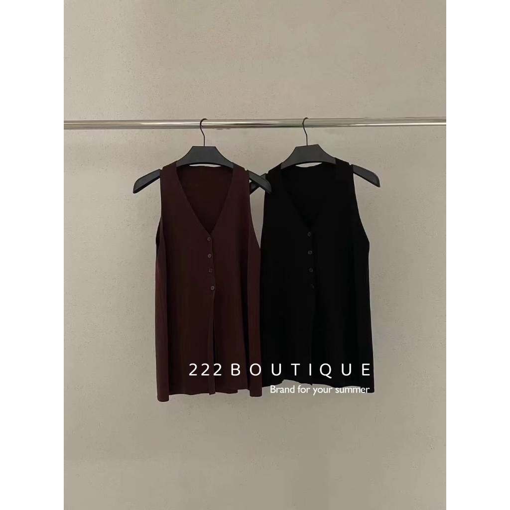 Áo len ghilet cổ V theo set soul detail 5424