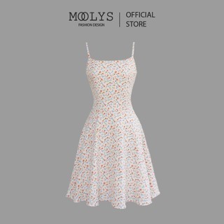 Đầm hai dây hoa nhí dáng xoè dễ thương moolys md037