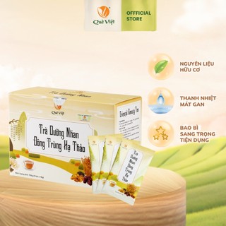 Trà dưỡng nhan đông trùng hạ thảo Quê Việt - Hộp 150G (10g x 15 túi)