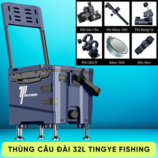 Thùng câu đài tingye fishing 32l bản nâng cấp 2024