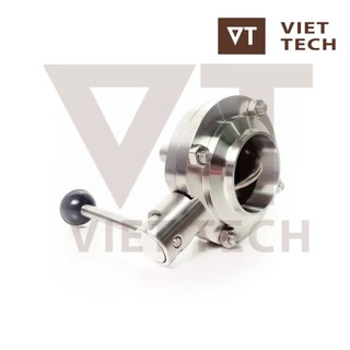 Van bướm vi sinh tay rút nối hàn inox 304 - Van bướm hàn inox vi sinh 304