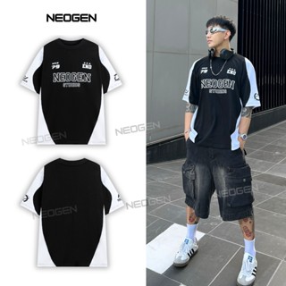 Áo Thun Nam Nữ Local Brand NEOGEN Cotton Lạnh, Áo phông phối thể thao form rộng, tay lỡ unisex phong cách năng động NT17