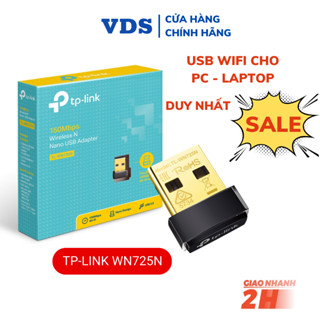 Usb wifi Tp-link WN725N Nano Chuẩn N Tốc Độ 150Mbps - Usb wifi  cho PC TPLink chính hãng VDS shop