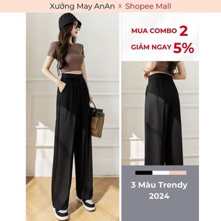 Quần ống rộng q32 anan thắt dây nơ chất ruby cao cấp dài 100cm