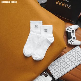 [HẾN STORE MENSWEAR] Vớ nam cổ trung logo classic Heboz 3M - 00002218