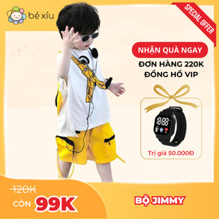  Bộ JIMM bé mặc du lịch, chụp hình, đi tiệc cực chất cho bé trai kèm túi phía sau từ 8-28kg B30