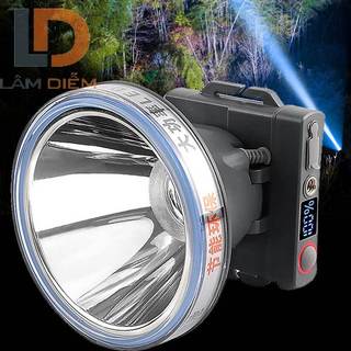 Đèn pin đội đầu led lazer siêu sáng led hiển thị pin T608
