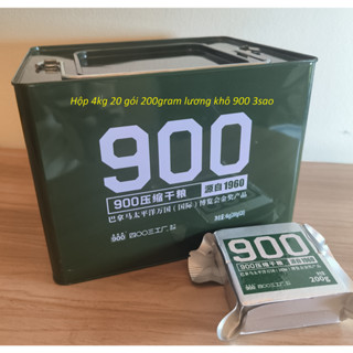 Hộp 4Kg lương khô 900 3 sao thùng sắt - Hàng Chính Hãng