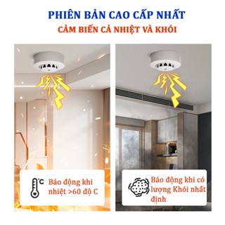 Thiết bị cảm biến nhiệt cảm biến khói báo cháy qua điện thoại thông minh Wifi SOKA- K2