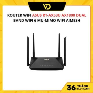 Router wifi asus rt-ax53u ax1800 dual band wifi 6 mu-mimo wifi aimesh