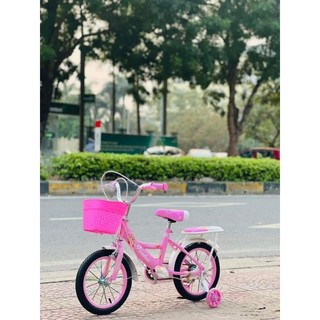Xe đạp bé gái 1 khung màu hồng, tím 12 , 14 , 16 inch về nhiều mẫu đẹp ạ