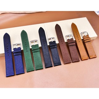 Dây đồng hồ da bò thật vân epsom phom mỏng bo-79 cao cấp size 10 12 13 14 15 16 17 18 19 20 21 22mm