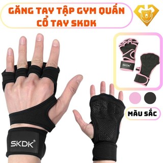 Găng tay tập gym kết hợp bảo vệ cổ tay chất liệu Silicon thời trang chính hãng SKDK ( siêu bền )
