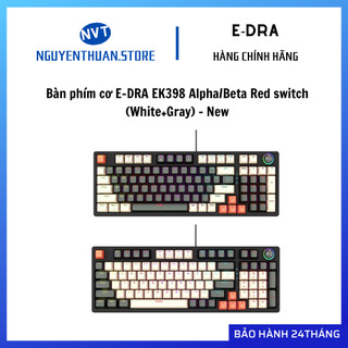 Bàn phím cơ e-dra ek398 alpha/beta red switch - hàng chính hãng bh 24 tháng - new