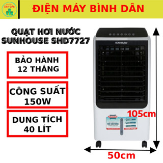 Quạt hơi nước, quạt điều hòa, quạt làm mát Sunhouse SHD7727 trưng bày 99%