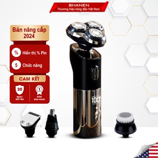 Máy cạo râu đa năng 3 lưỡi kép SHANEN, Tỉa lông mũi, Massage mặt, Tông đơ cạo lông, Bảo hành 12 tháng