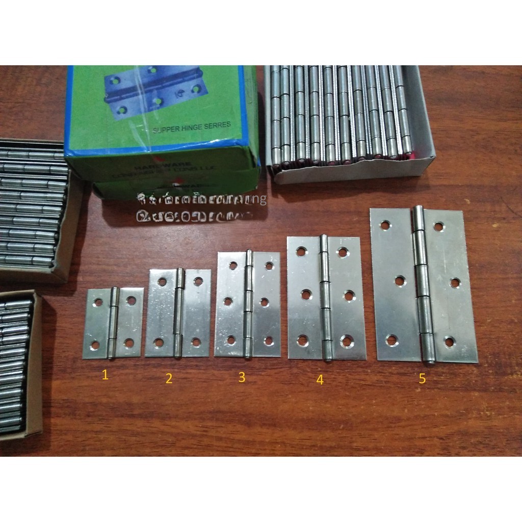 1 hộp bản lề lá inox 20 chiếc y hình chất liệu inox. bản lề lá inox 304