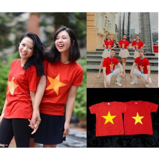 Áo cờ đỏ sao vàng 100% cotton