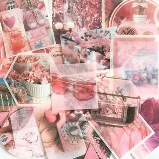 Set 40 sticker giấy washi trang trí planner STG080 Gachini