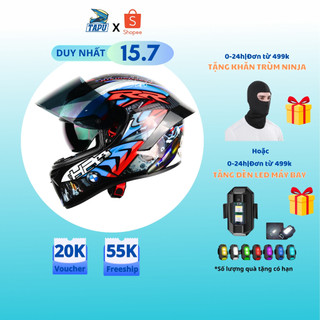 Mũ bảo hiểm fullface 2 kính royal m266 lên tem bmw hp4 - tapu shop