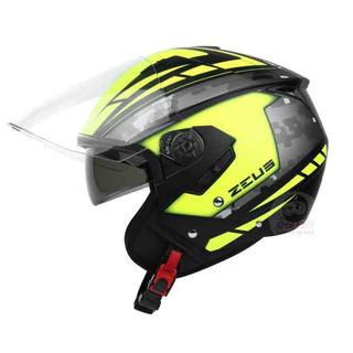Mũ bảo hiểm đi xe máy 3/4 Zeus 205 vàng đen nhám