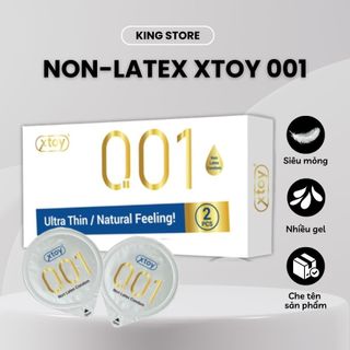 Bao cao su cao cấp Non-Latex XTOY 001 siêu mỏng chuẩn 0.01mm kéo dài quan hệ hộp 2
