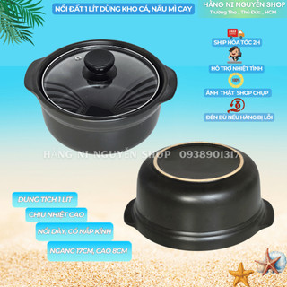 Nồi đất mini nắp kính 750ml - 1000ml