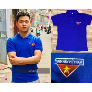 Áo phông đoàn co giãn logo thêu