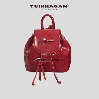 Balo nữ mini Tuinhacam balo nhỏ gắn nơ thời trang mới hợp mang đi học, đi làm đa năng form da mềm cao cấp - TNC122
