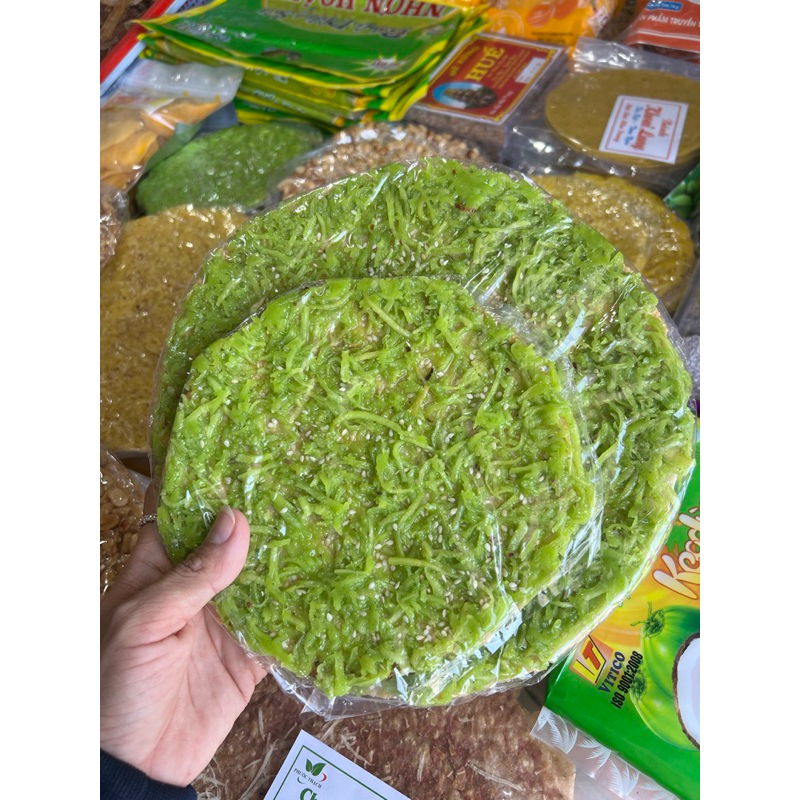 Bánh tráng dừa lá dứa_ăn liền