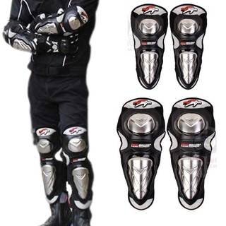 Bó gối kim loại inox Pro-Biker (2 Tay + 2 Chân)