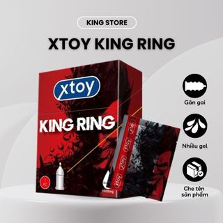 Bao cao su gai XTOY KING RING hương dâu nhiều gel bôi trơn kéo dài quan hệ