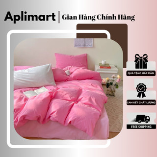 Bộ Chăn Ga Gối Cotton Tici Trơn 1 Màu Cao Cấp