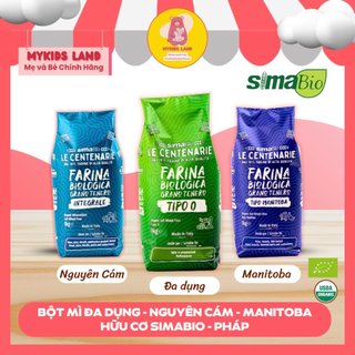 [DATE T4.2025] Bột Mì Đa Dụng - Nguyên Cám Hữu Cơ SimaBio Le Centenarie - ProBios Ý Organic 1kg - Có Chiết 200g Dùng Thử